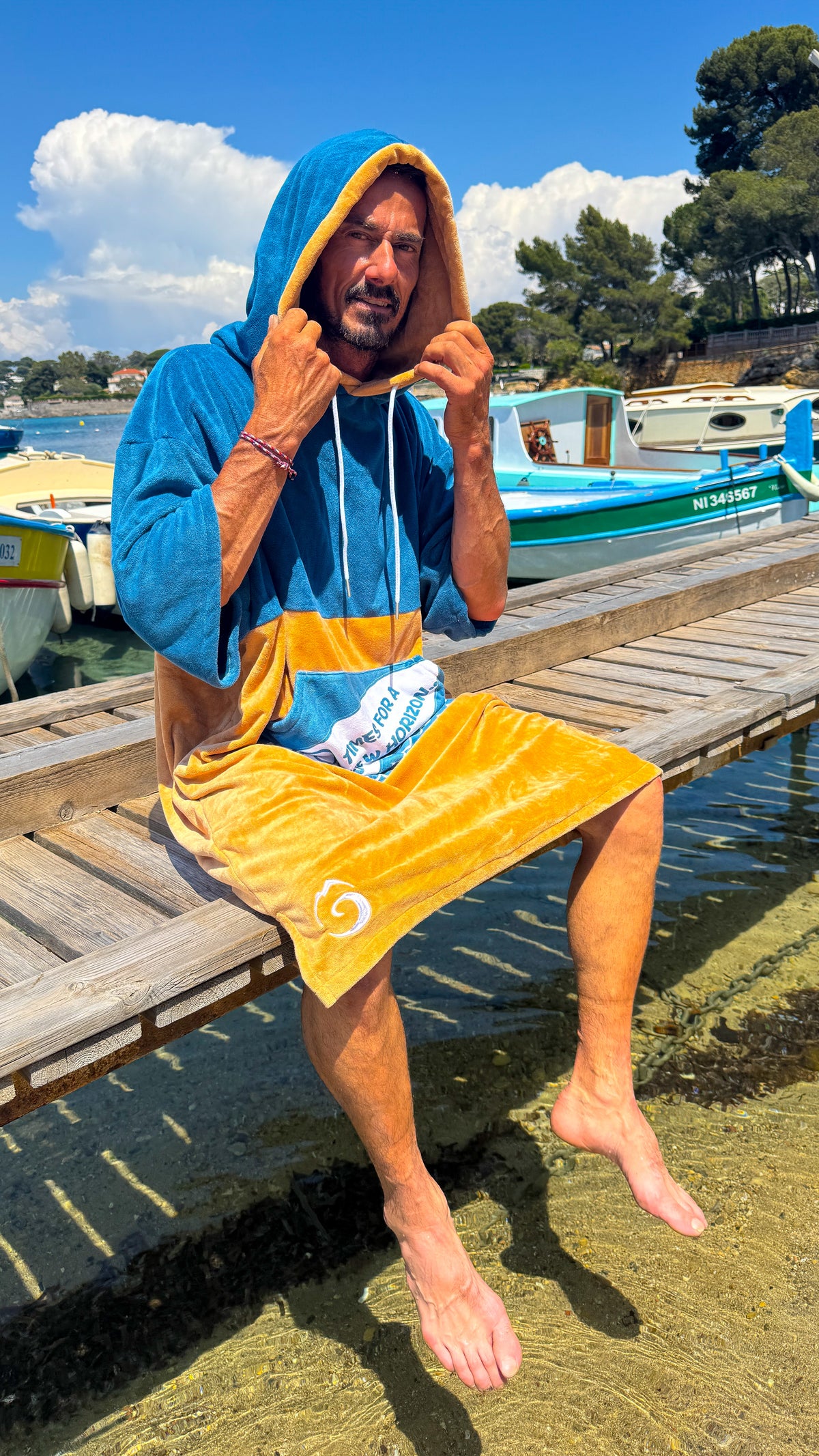 Poncho Tie and dye bicolore HORIZON CLOTHING