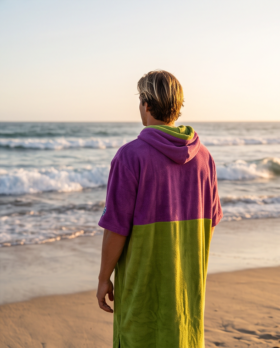 Poncho Borderline - Surf & Plage Unisexe | Horizon Clothing