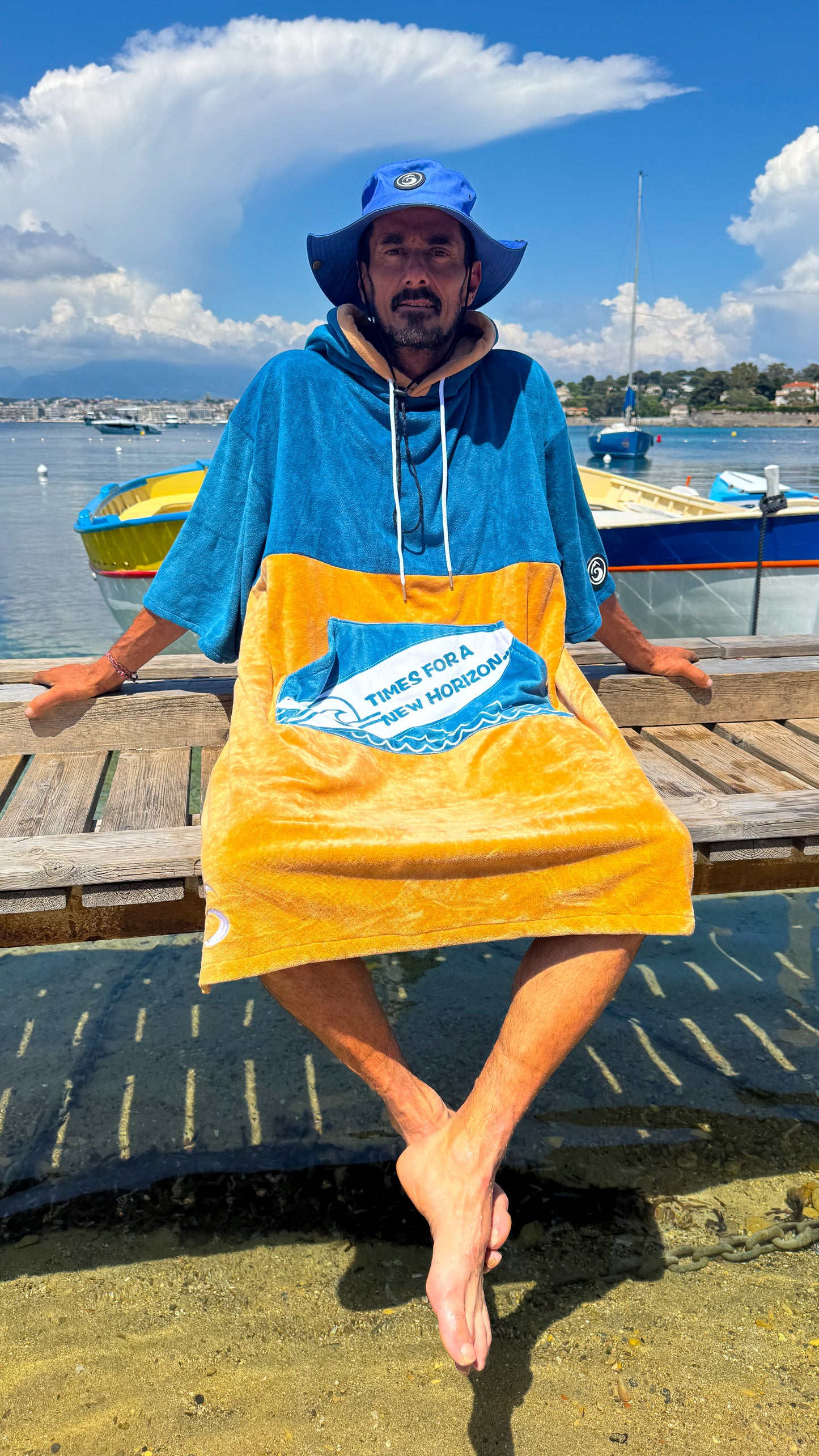 Poncho Tie and dye pour les activités nautiques HORIZON CLOTHING