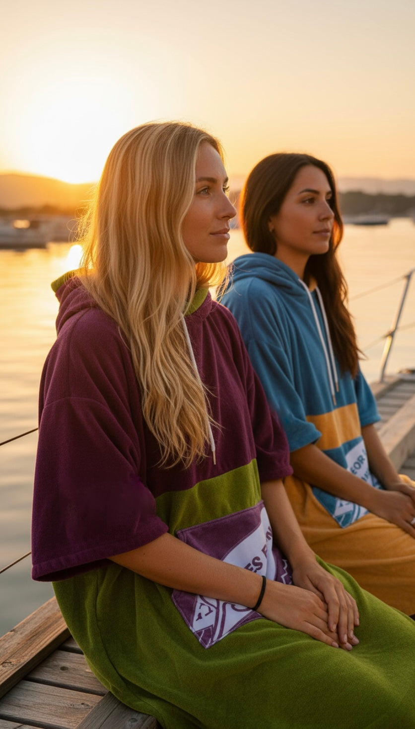 Poncho Borderline - Surf & Plage Unisexe | Horizon Clothing