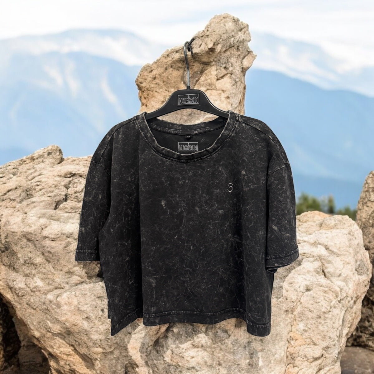 Nimbus Gray Top – Damen-Crop-Top aus 100 % Baumwolle | Horizon Clothing