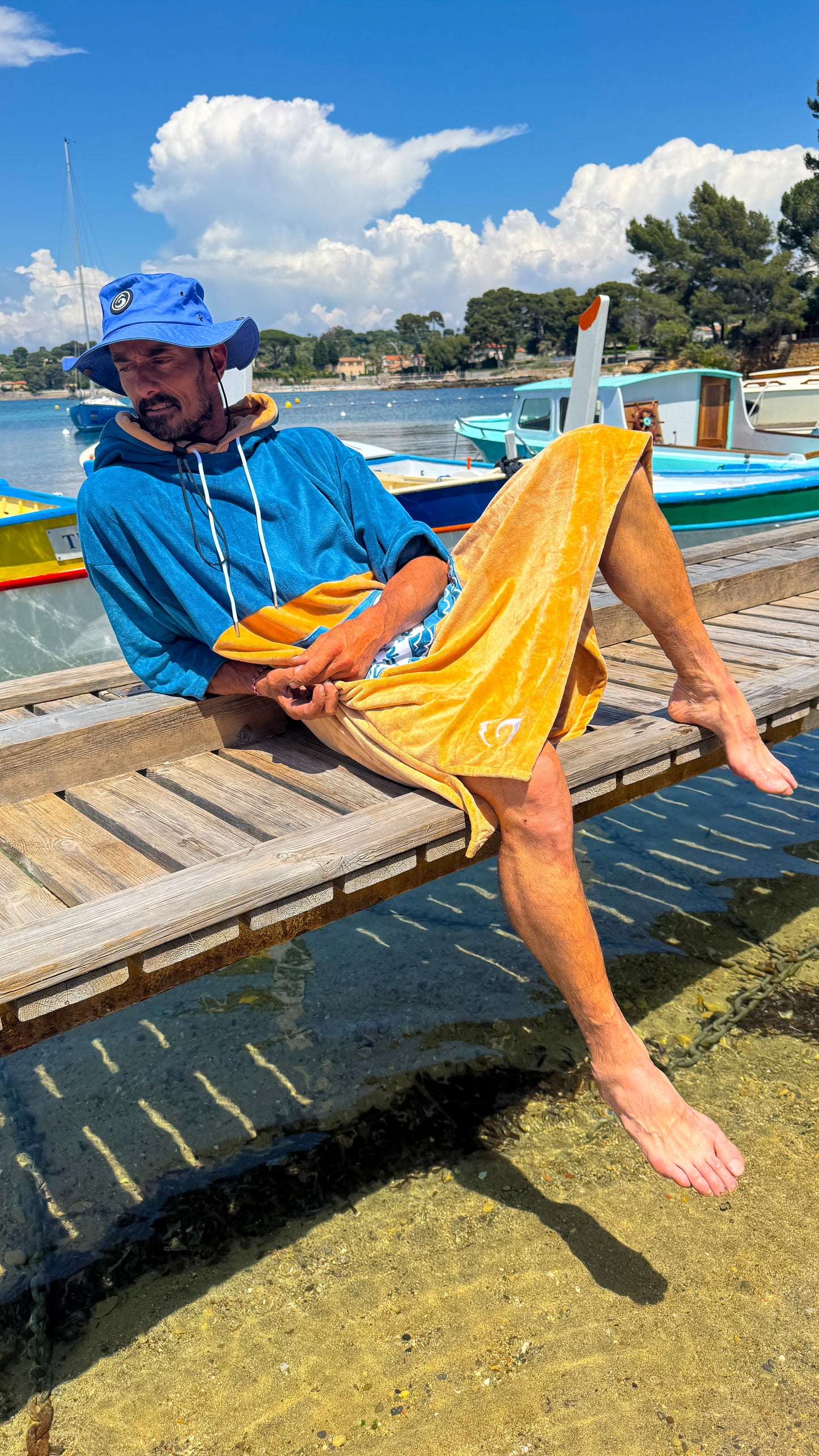 Poncho Tie and dye en éponge HORIZON CLOTHING