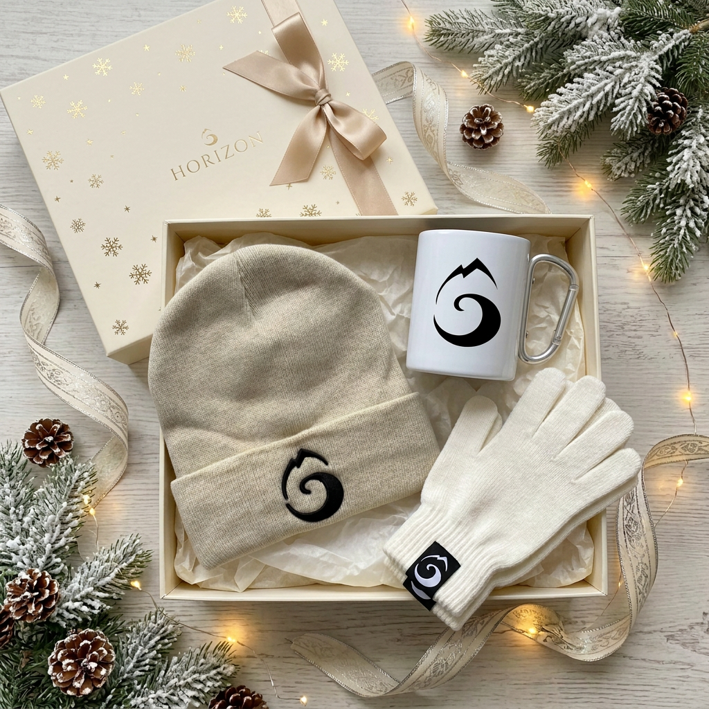 Proposition de coffret Noël HORIZON ivoire et doré