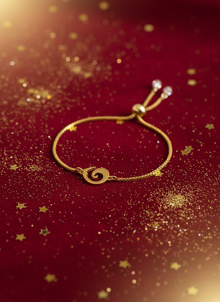 Gold Horizon Charm-Armband – 925er Silber