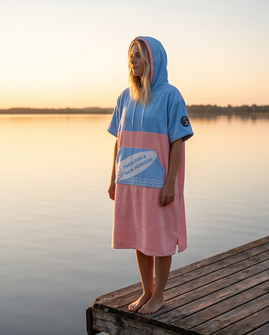 Poncho Pinkfly - Surf & Plage Unisexe | Horizon Clothing