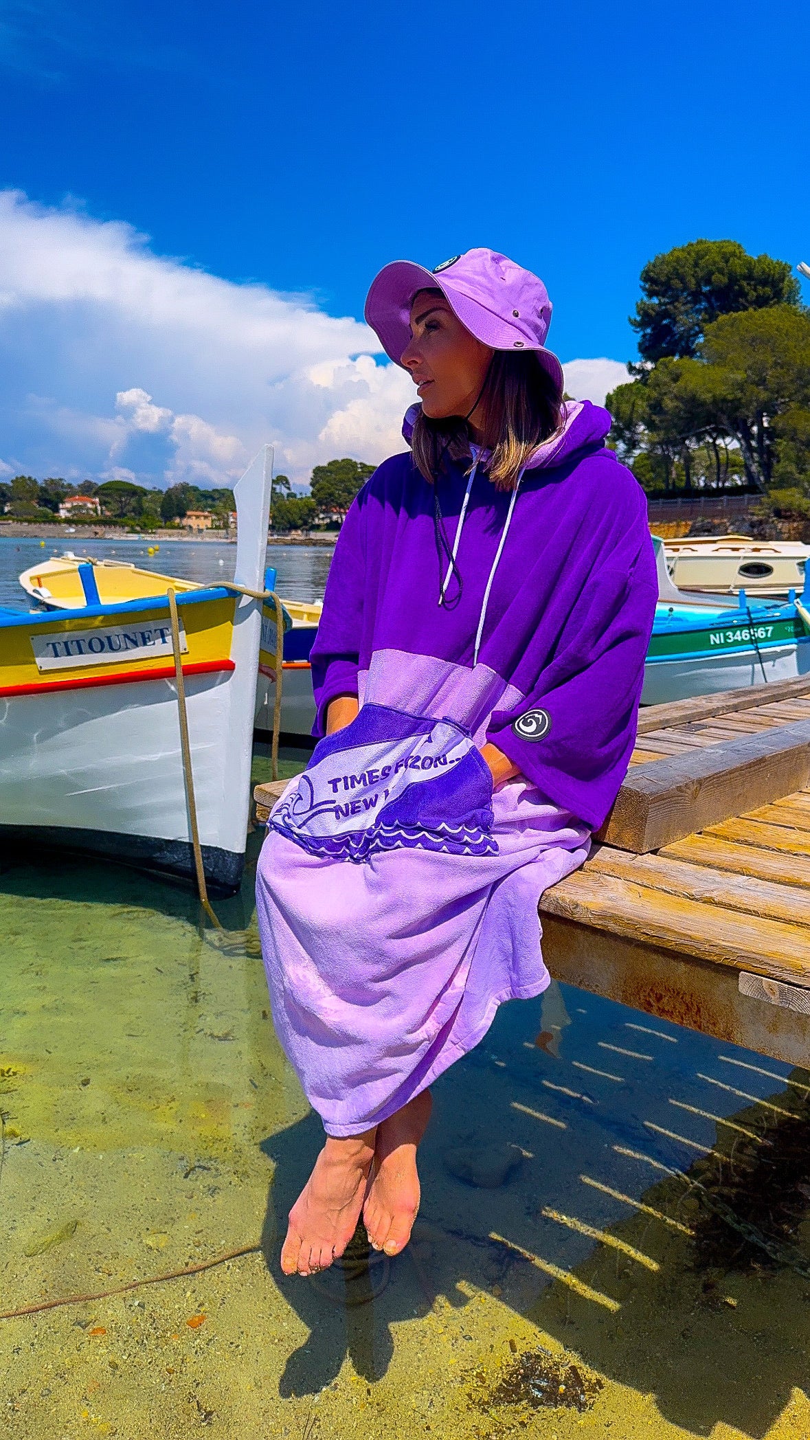 Poncho Tie and dye bicolore HORIZON CLOTHING 
