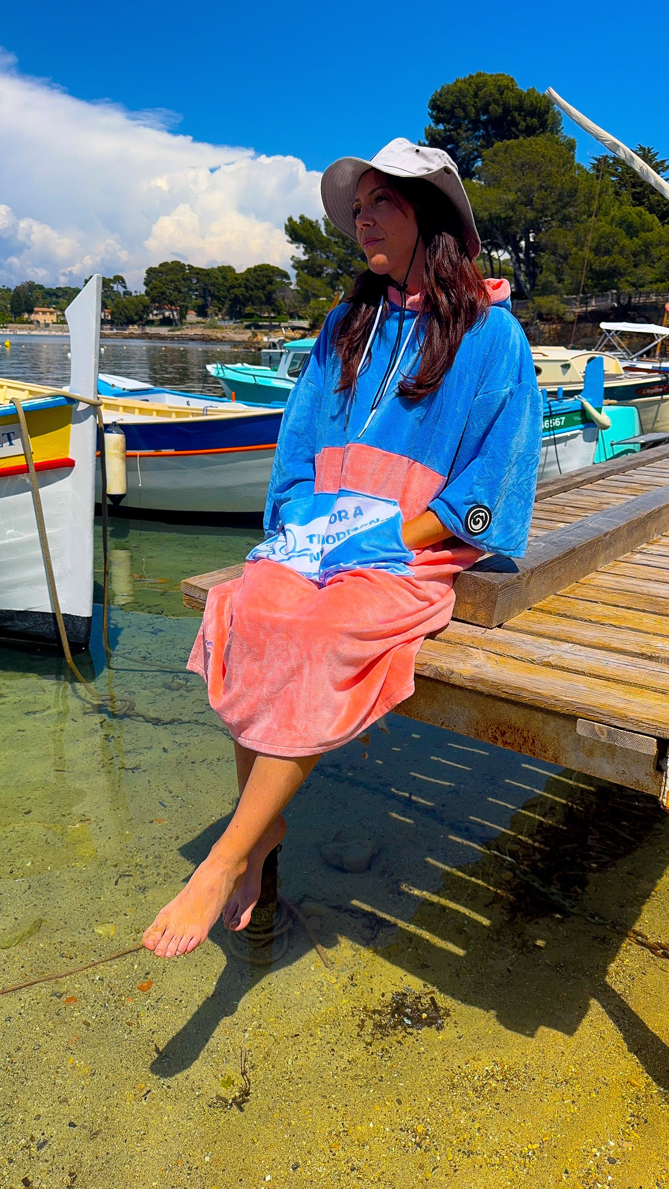 Poncho Tie and dye bicolore HORIZON CLOTHING 