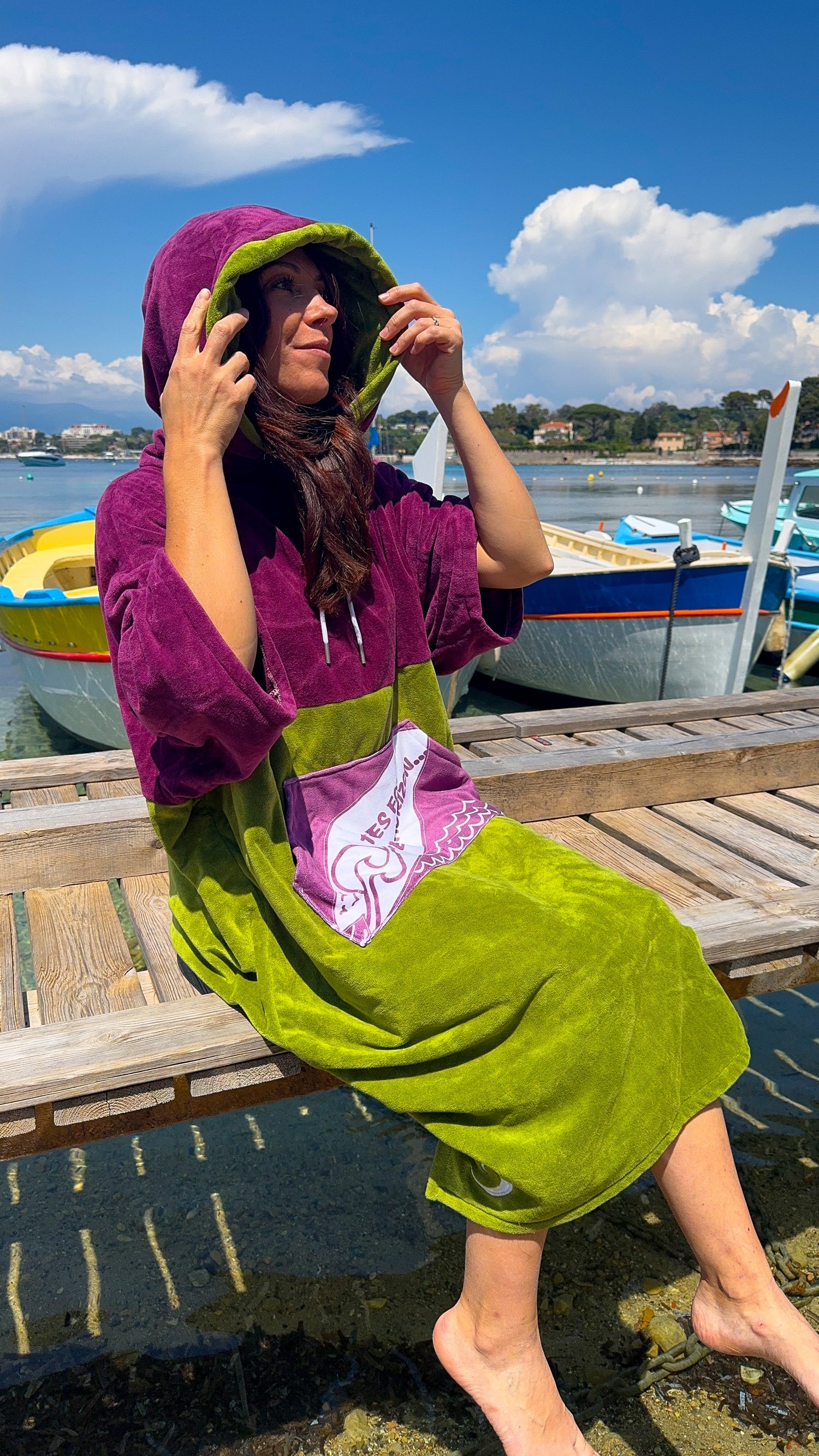 Poncho Tie and dye bicolore HORIZON CLOTHING 