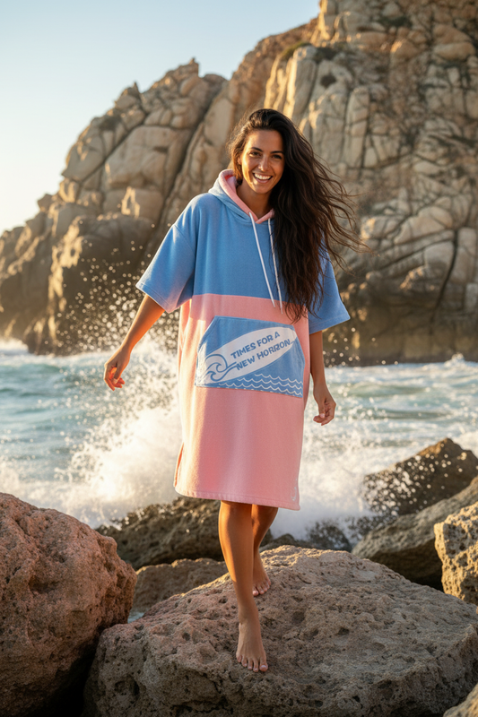 Poncho Pinkfly - Surf & Plage Unisexe | Horizon Clothing