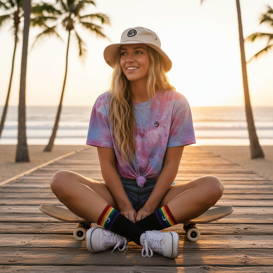 Bob sable avec tie and dye boréal