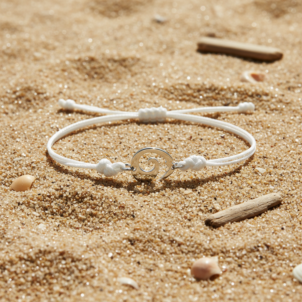 Bracelet blanc sur le sable