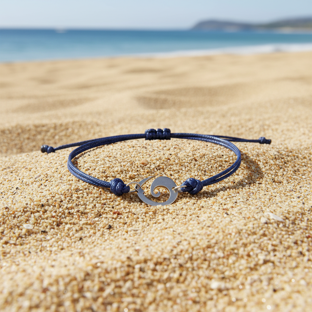 Bracelet bleu sur le sable