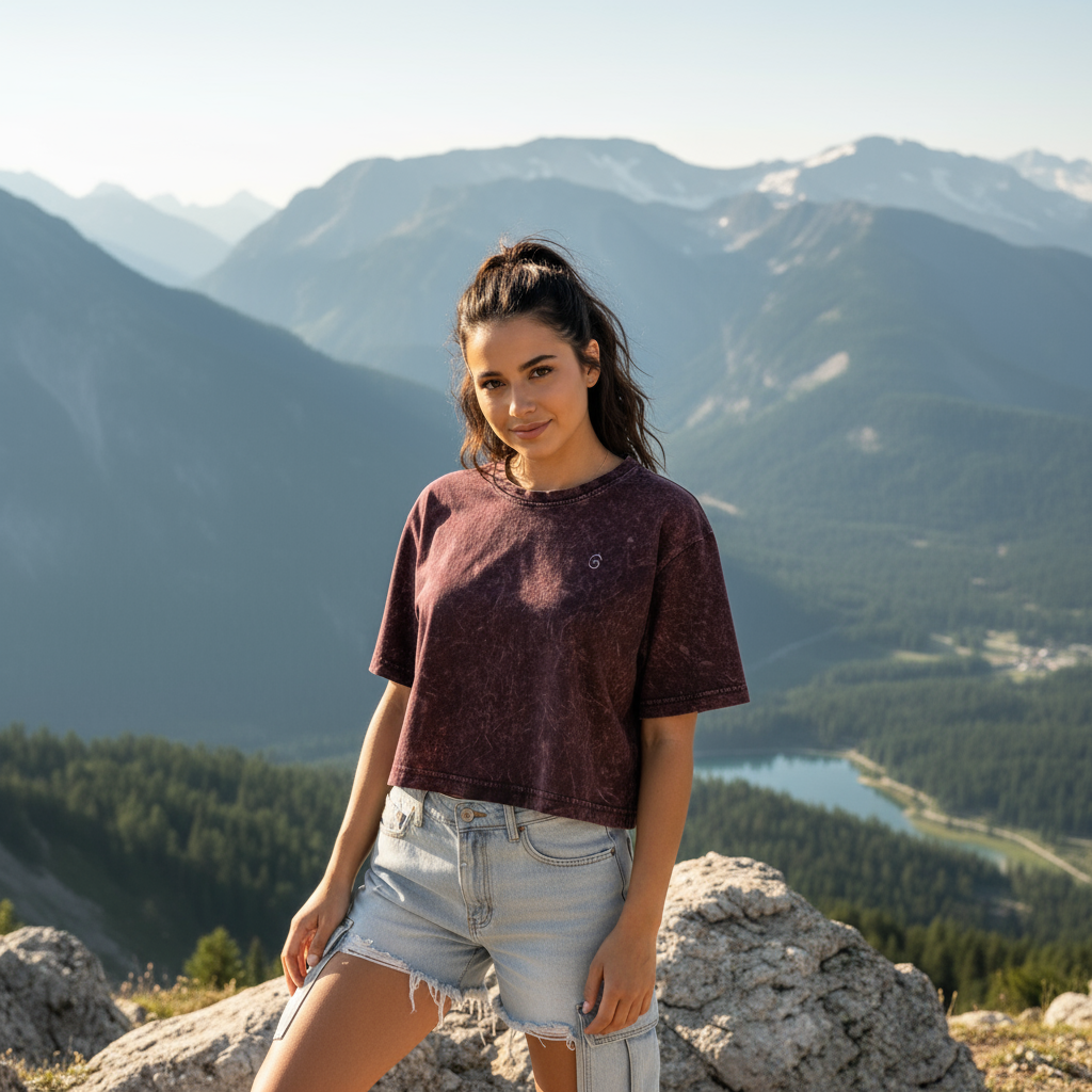 Crop Top Nimbus Bordeaux Montagne