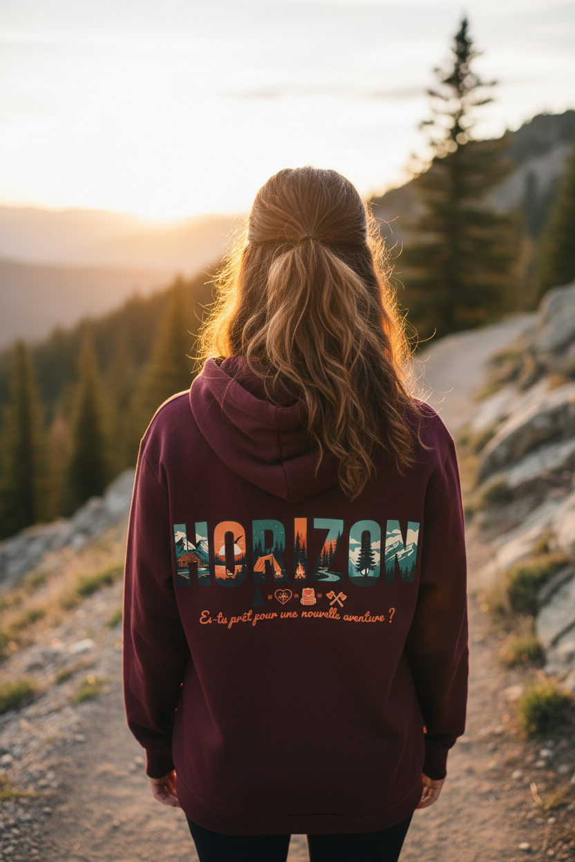 Hoodie Baccara femme - Gros plan montagne