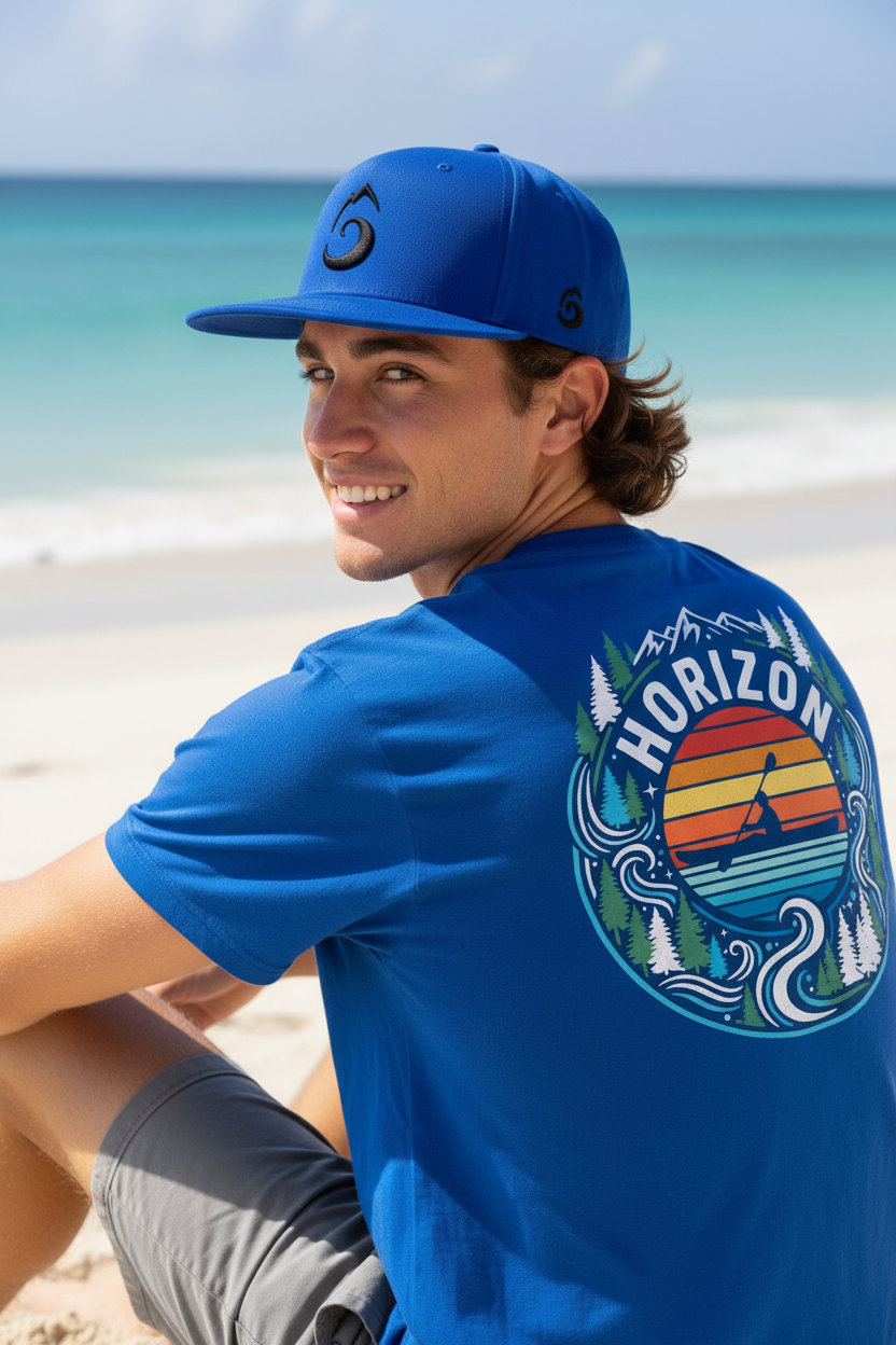 Nouveau mannequin assis logo dos casquette bleue